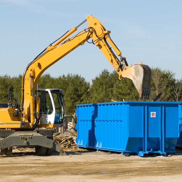 what size residential dumpster rentals are available in Blue Grass